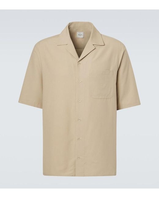 LeKasha Natural Silk Bowling Shirt for men