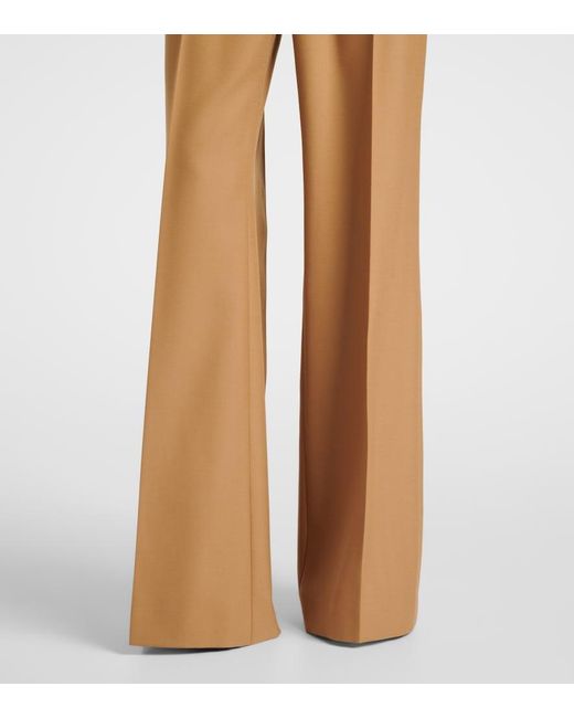 Chloé Natural Wool Grain De Poudre Flared Pants