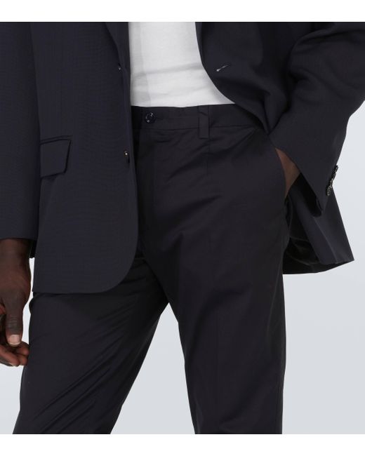 Dolce & Gabbana Blue Cotton-blend Suit Pants for men