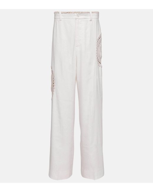 Sir. The Label White Atacama Linen-blend Wide-leg Pants