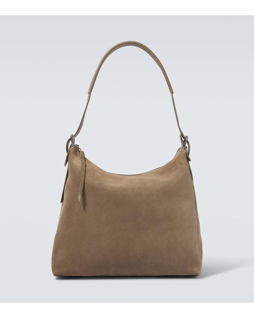 Lemaire Messenger Bag Aus Veloursleder in Brown für Herren
