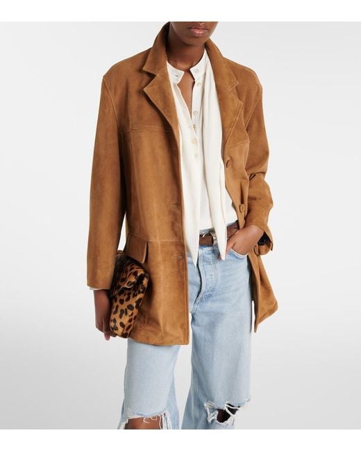 Nour Hammour Brown Voltia Suede Jacket