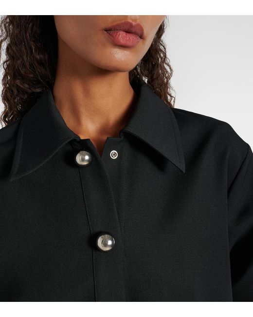 Jil Sander Black Wool Polo Dress