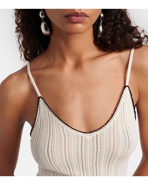 Isabel Marant Natural India Pointelle Silk And Cotton Camisole