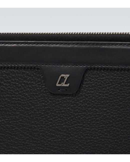 Christian Louboutin Black For Rui Leather Document Case for men
