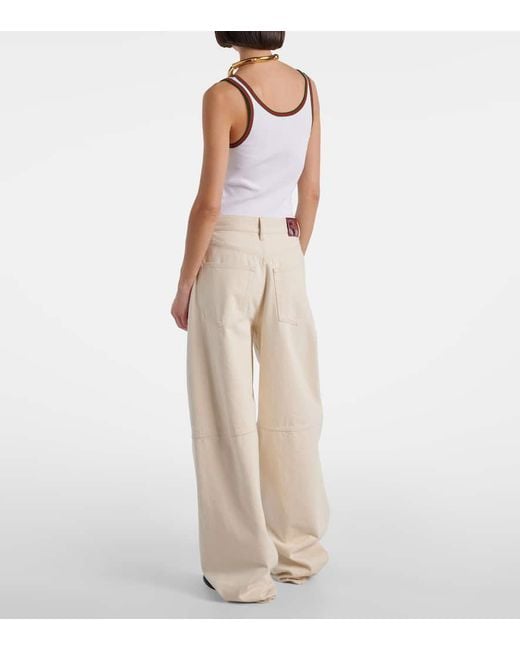 Gucci Natural Low-Rise Barrel Jeans