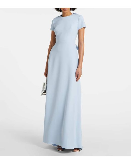 Carolina Herrera Blue Robe Aus Crepe