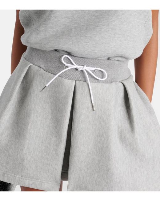 Shorts in misto cotone di Sacai in Gray