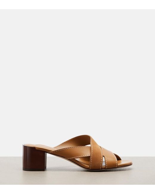 Tod's Brown Leather Sandals