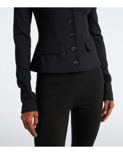 Dolce & Gabbana Black Wool-Blend Blazer