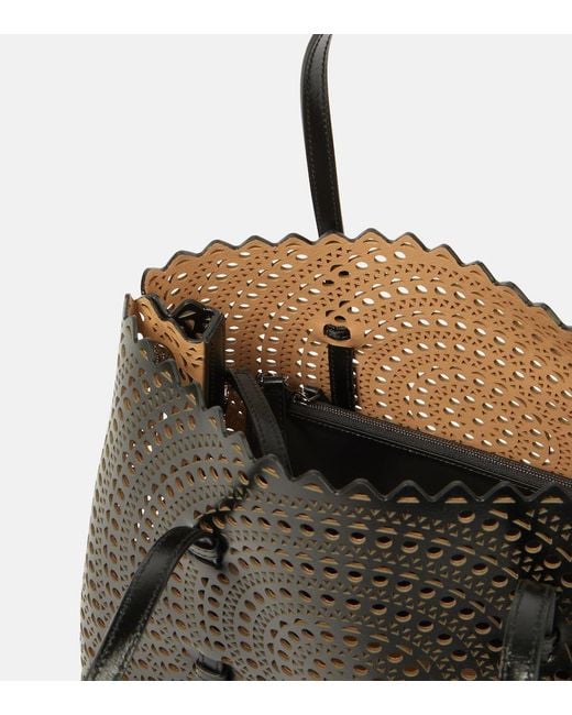 Alaïa Black Alaia Le Mina 32 New Vienne Leather Tote Bag