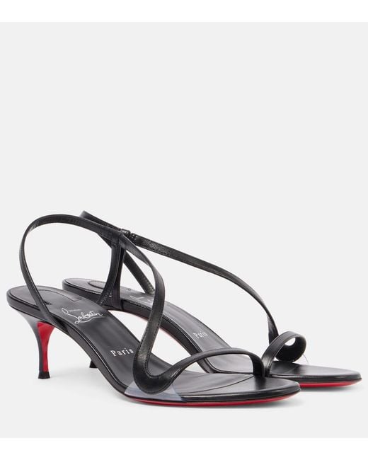 Christian Louboutin Brown Rosalie Alta 55 Leather Sandals