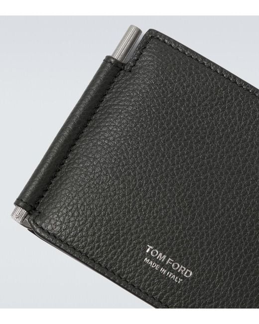 Tom Ford Black Leather Bifold Wallet for men