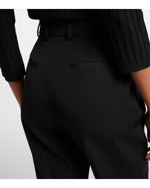 Dolce & Gabbana Black Virgin Wool Tapered Pants