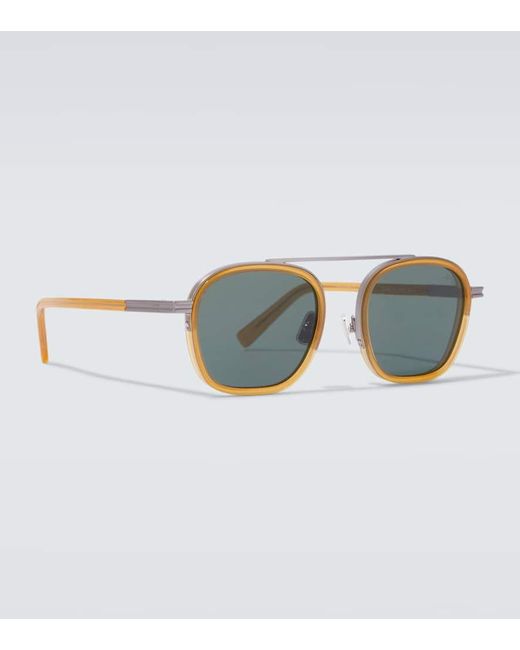 Gafas De Sol Redondas Zegna de hombre de color Brown