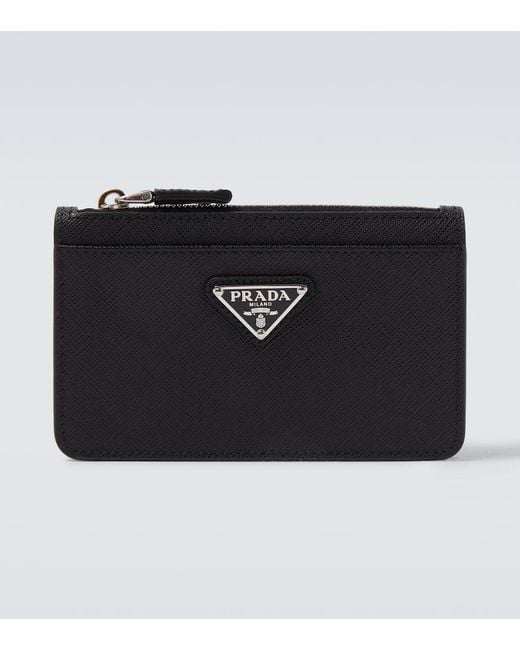 Prada Portemonnaie Aus Saffiano-Leder in Black für Herren