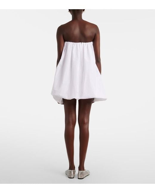 Patou White Strapless Minidress