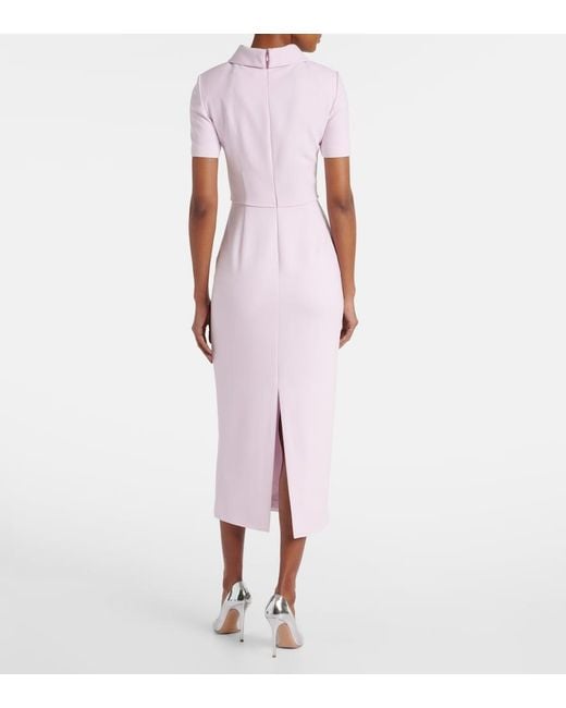 Roland Mouret Purple Cady Midi Dress