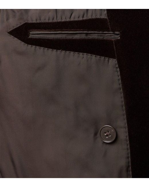 Ralph Lauren Black Kent Cotton Velvet Suit Jacket for men