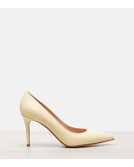 Gianvito Rossi Natural Gianvito 85 Leather Pumps