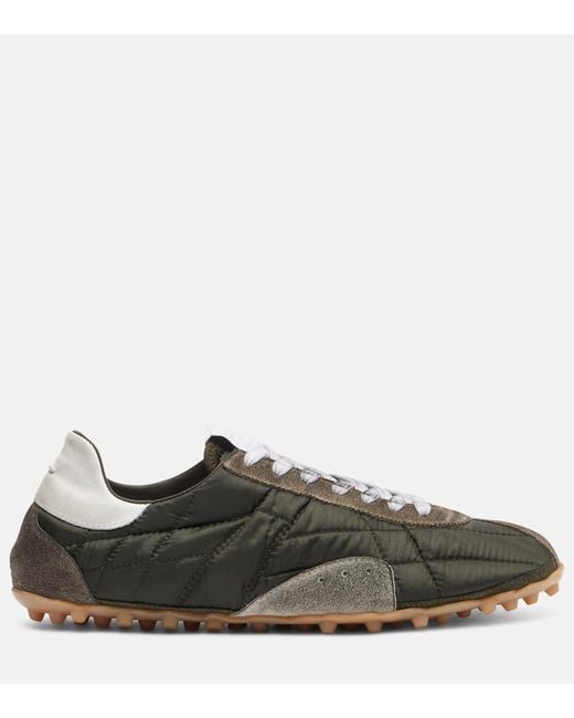 Maison Margiela Brown Sprinters Suede-Trimmed Sneakers