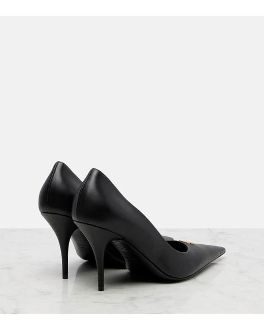 Balenciaga Black Avenue Bb Editor 90 Leather Pumps