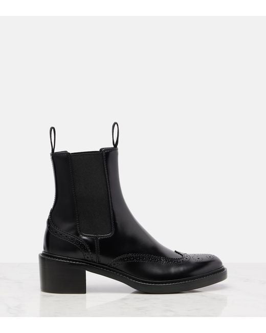 Saint Laurent Black Vincent 50 Leather Ankle Boots