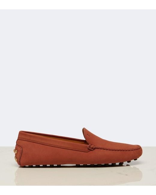 Tod's Brown Gommino Suede Driving Shoes