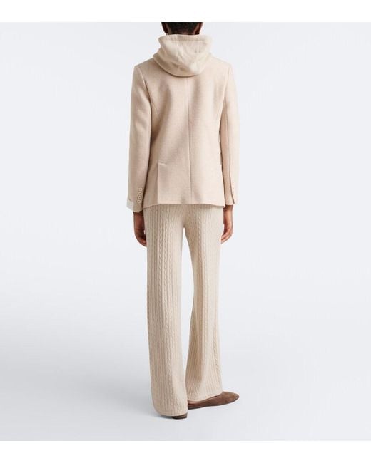 Eleventy Natural Cashmere Straight Pants