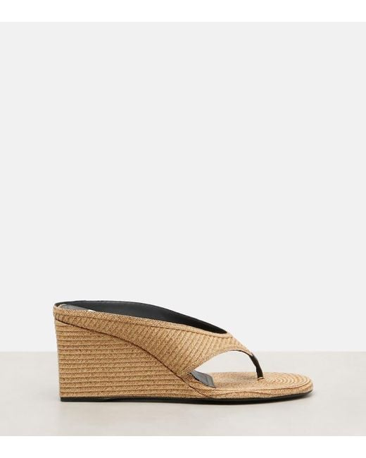 Alaïa Natural Wedge-Sandalen Cube 75