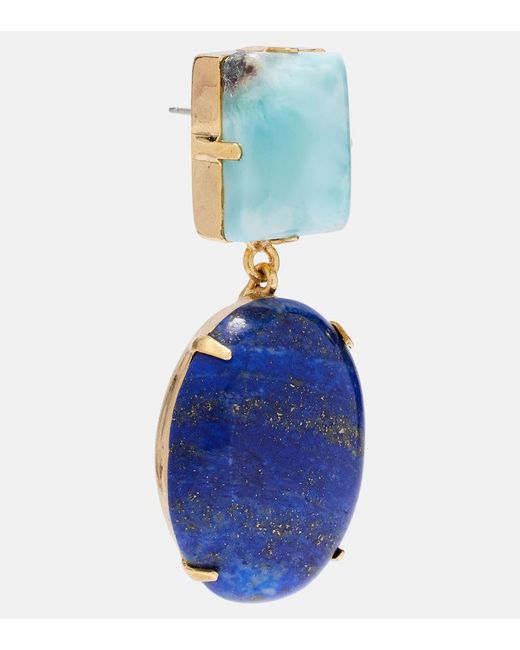Jennifer Behr Blue Xiomara 18Kt-Plated Drop Earrings