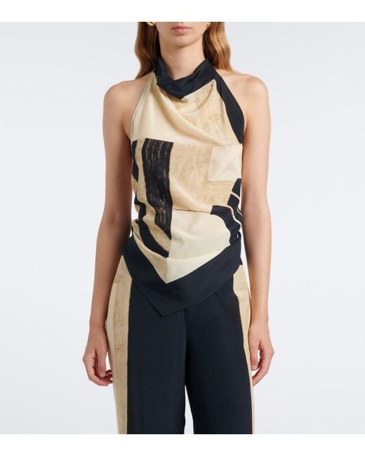 Sir Natural Sona Printed Silk Top