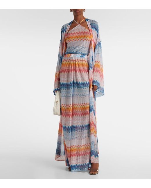 Missoni Pink Zig Zag Wide-Leg Pants
