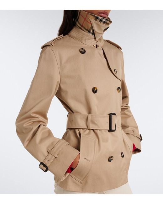 Burberry Natural Cotton Gabardine Trench Coat