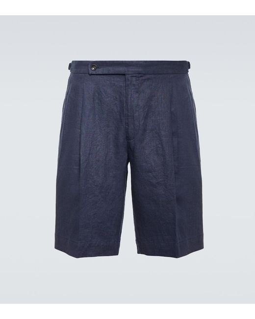 Incotex Shorts aus Leinen in Blue für Herren