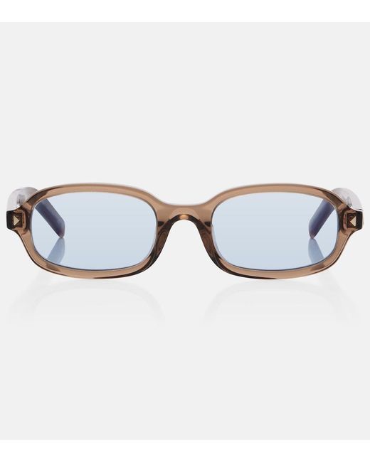 Prada Blue Rectangular Sunglasses