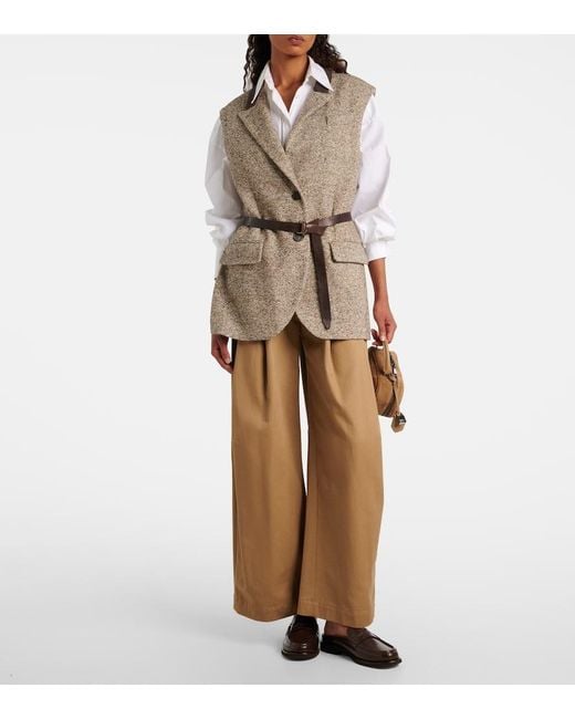 Gilet di Brunello Cucinelli in Natural