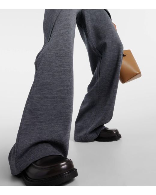 Loewe Gray Wool And Cashmere Pants
