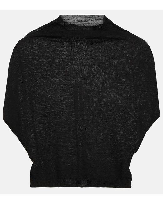 Top in lana vergine di Rick Owens in Black