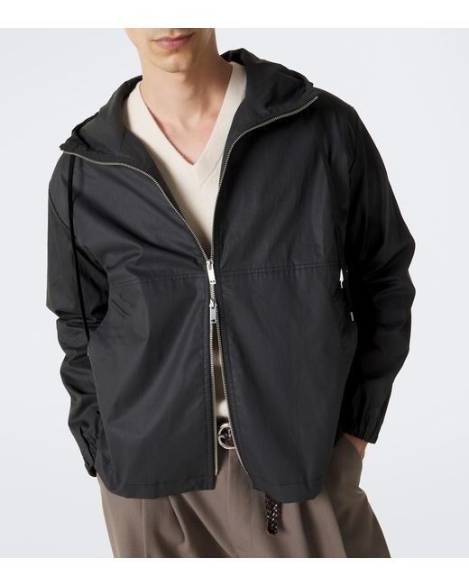 Studio Nicholson Black Hooded Cotton Jacket for men