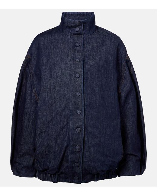 Dries Van Noten Blue Oversized Denim Jacket