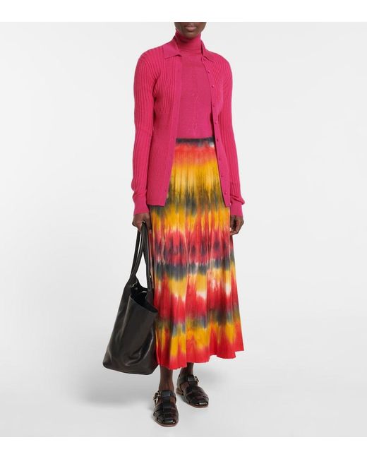 Gabriela Hearst Pink Cavalieri Cashmere And Silk Shirt