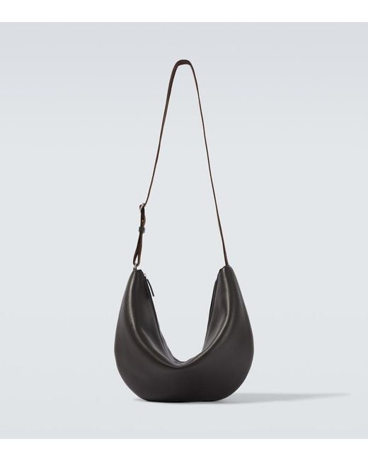 The Row Black Leather Crossbody Bag for men