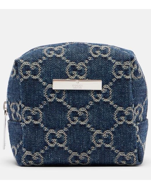 Gucci Blue Essence Classic Mini Denim Makeup Bag