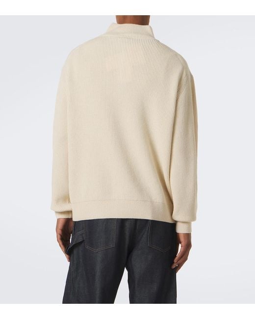 J.W. Anderson Natural Ribbed-Knit Wool And Cotton Sweater for men