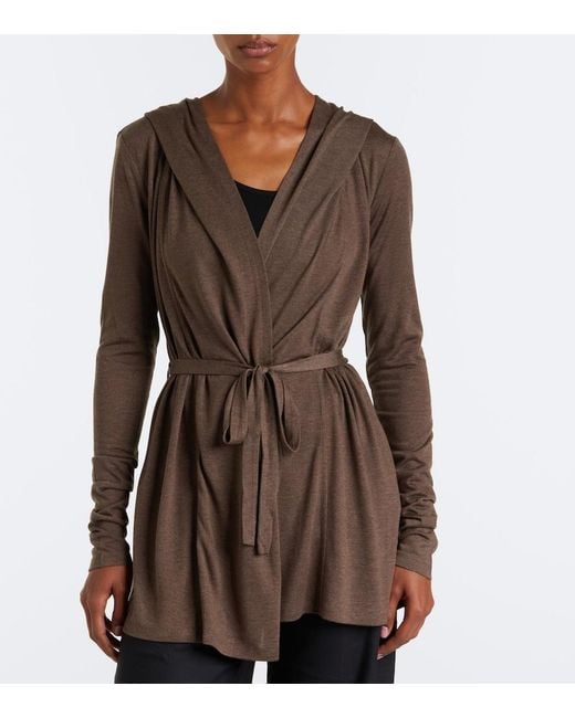 Max Mara Brown Jersey Wrap Cardigan