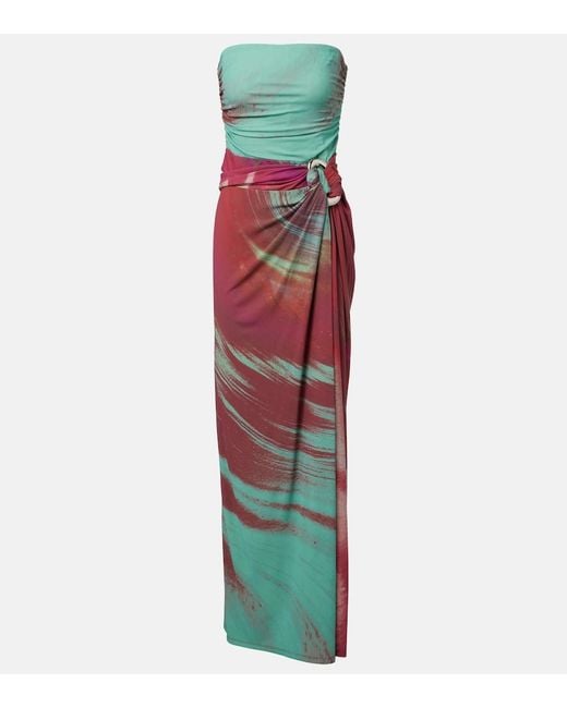 Jonathan Simkhai Multicolor Emma Printed Jersey Maxi Dress