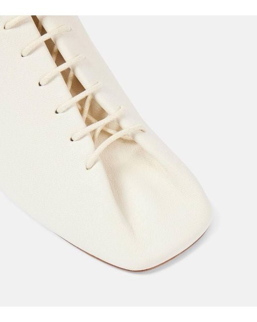 Lemaire White Schnuerschuhe Souris 55 Aus Leder