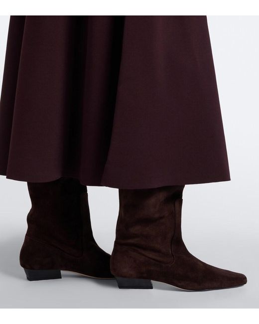 Staud Brown Wally Suede Knee-High Boots