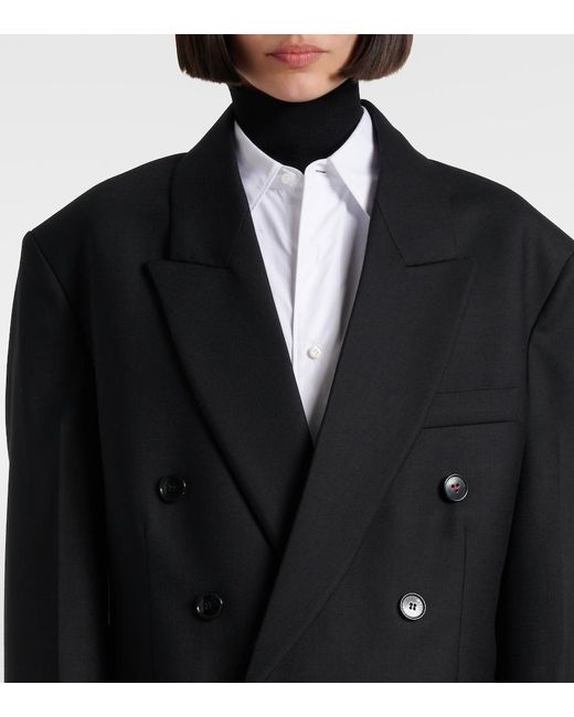 Victoria Beckham Black Double-Breasted Blazer
